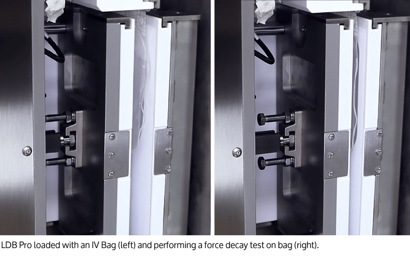https-__bexchange.bonfiglioliengineering.com_blog_forceLDB Pro loaded with an IV Bag (left) and performing a force decay test on bag (right)